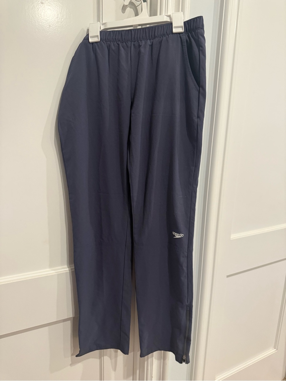 Speedo Men's Dark Navy Track Pants with Side Zippers